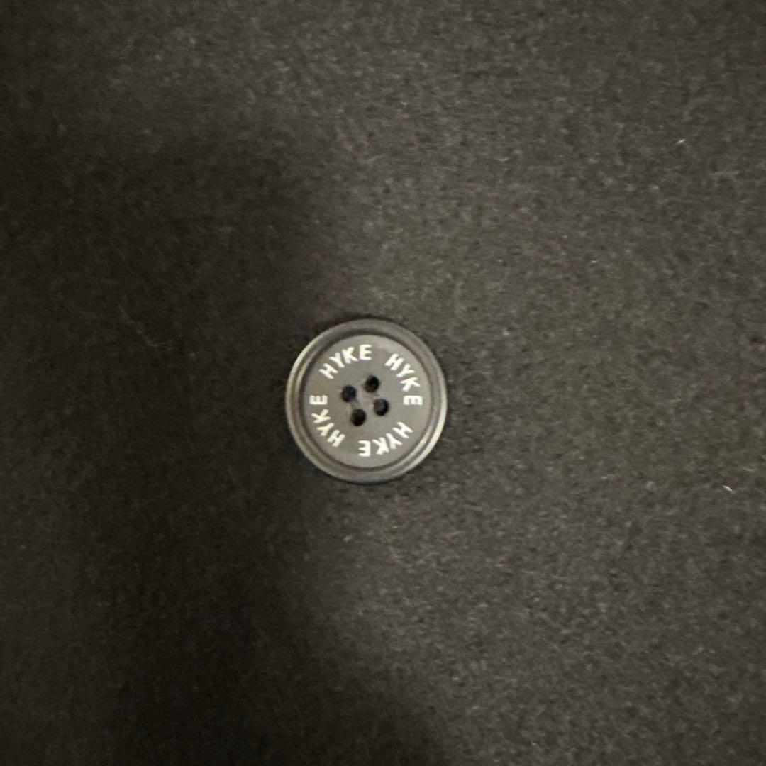 HYKE ダブルブレスト ロングコート 1 ブラック