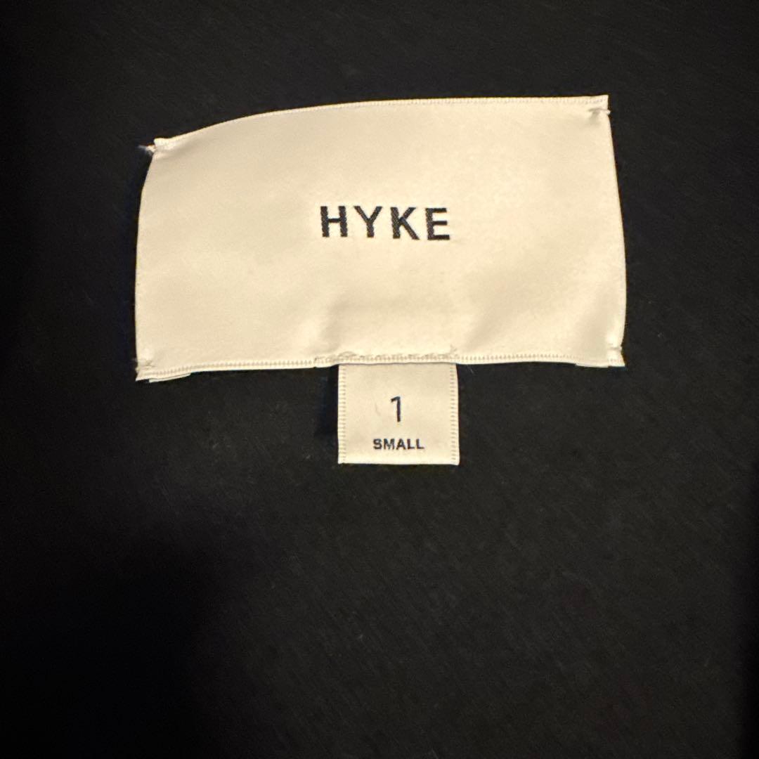 HYKE ダブルブレスト ロングコート 1 ブラック