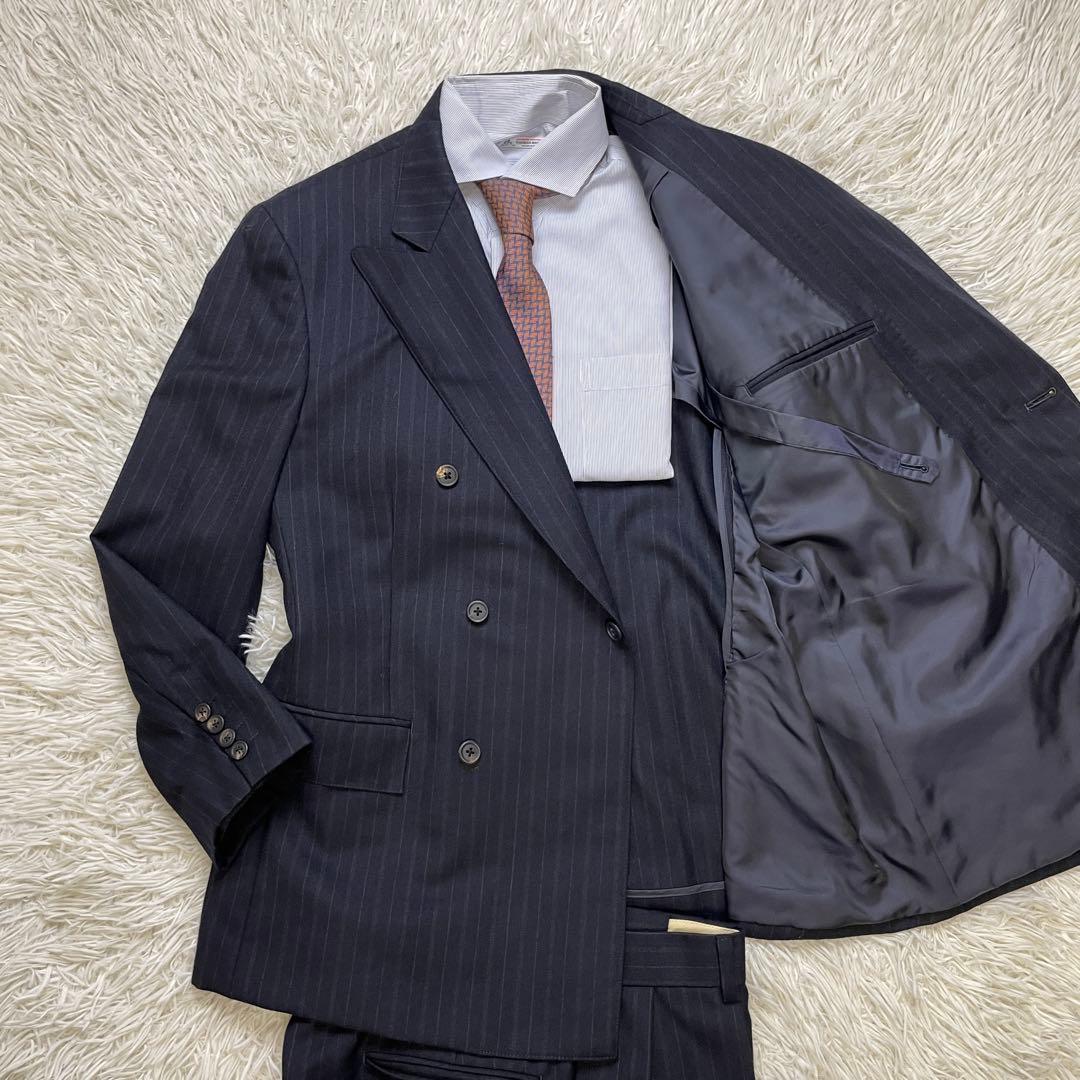 け*ん様 美品 Jプレス ストライプ スーツ セットアップ ダブルブレスト L相