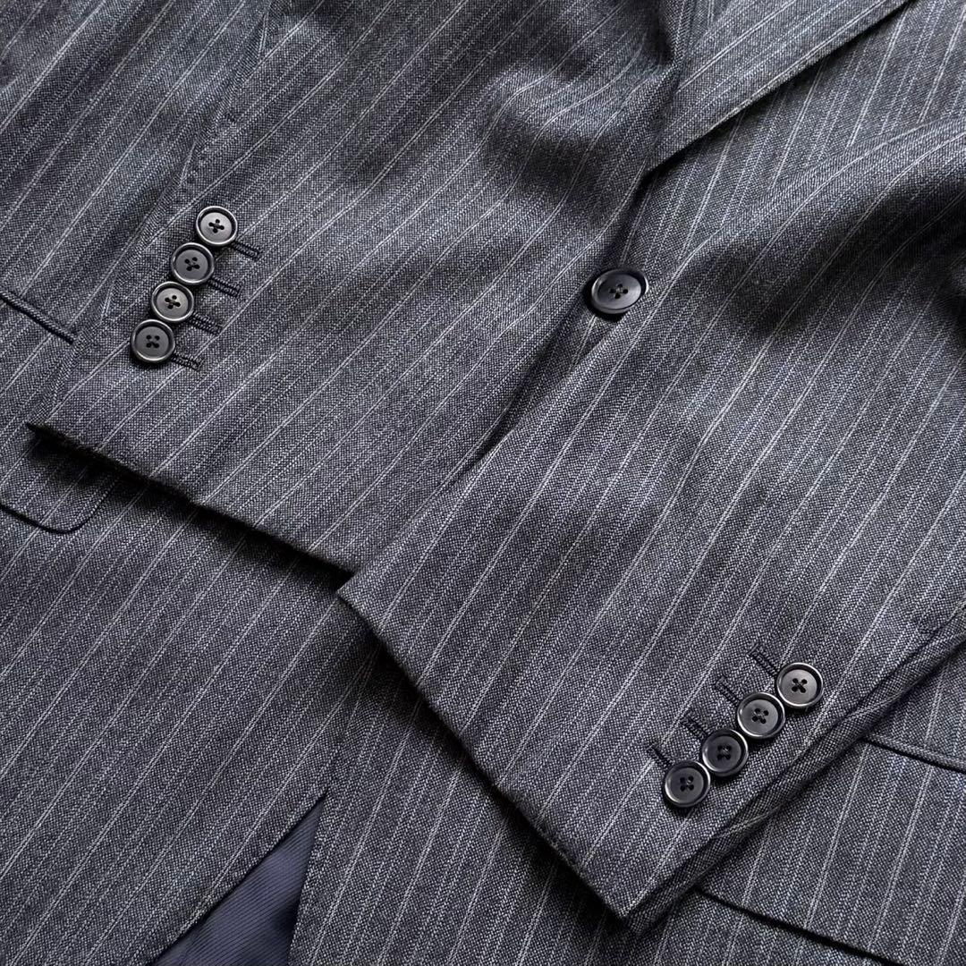 美品 TOMORROW LAND ロロピアーナ セットアップ スーツ チャコール