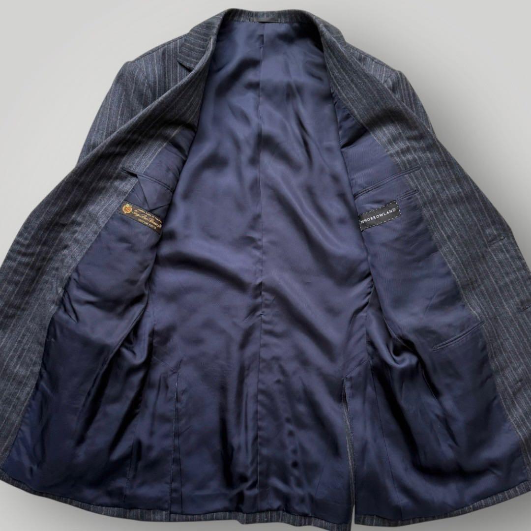 美品 TOMORROW LAND ロロピアーナ セットアップ スーツ チャコール