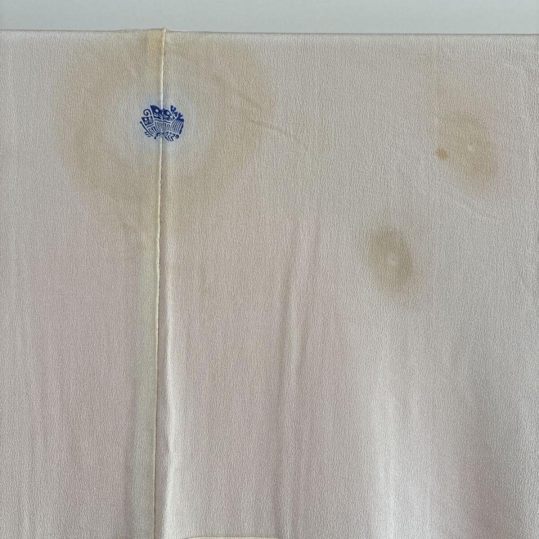 ■E5029■アンティーク■正絹縮緬■大正ロマン　五つ紋　宝船と鶴柄　袷　振袖■