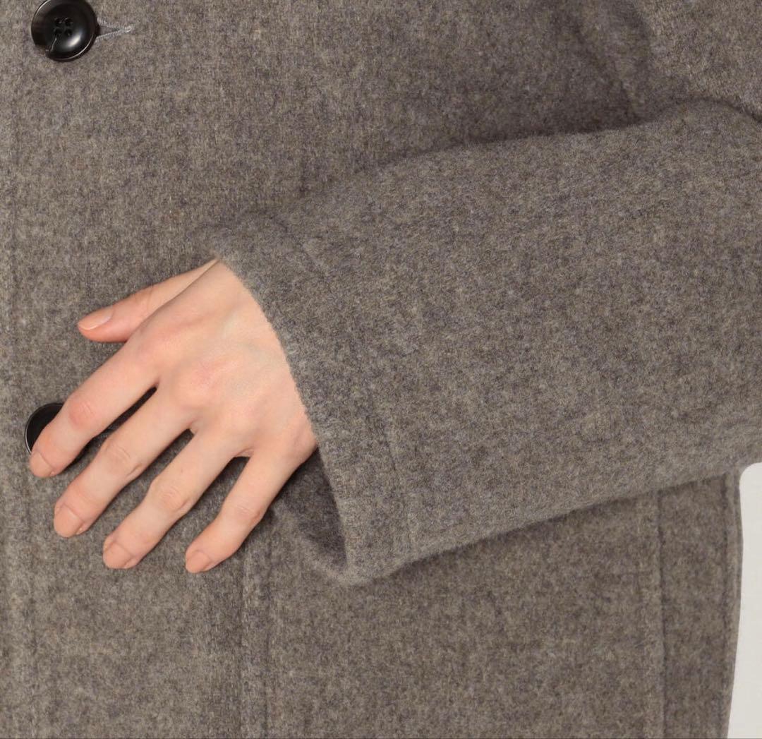 ろみ　ダントン ウールライトパイル ウールモッサ カラーレスジャケット