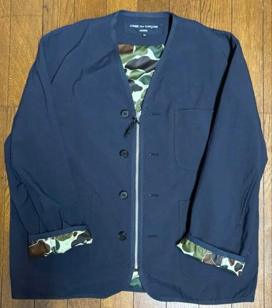 COMME des GARCONS HOMME ナイロン ノーカラージャケット