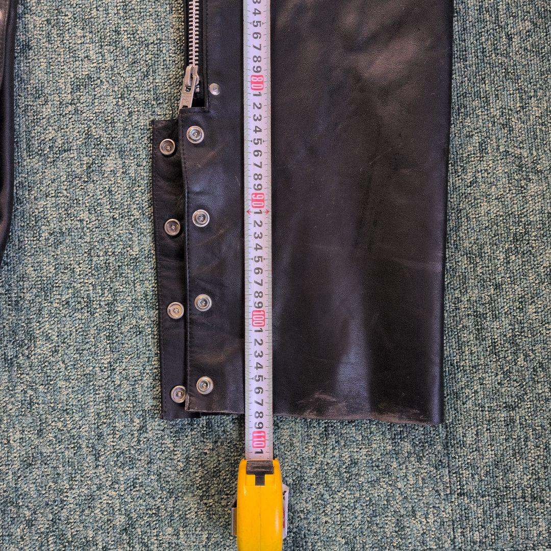 Schott ブラックレザー チャップス S