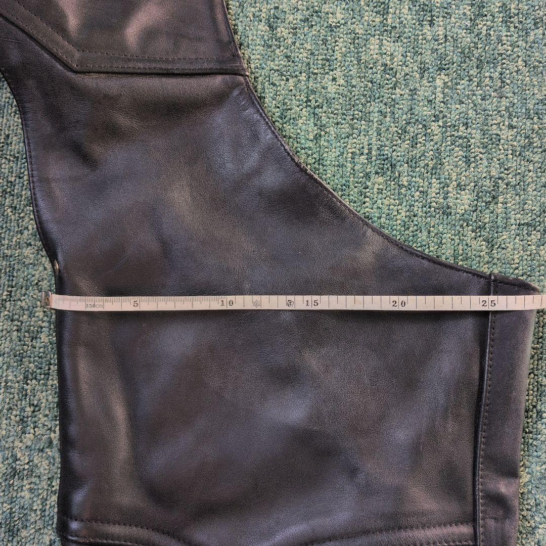 Schott ブラックレザー チャップス S