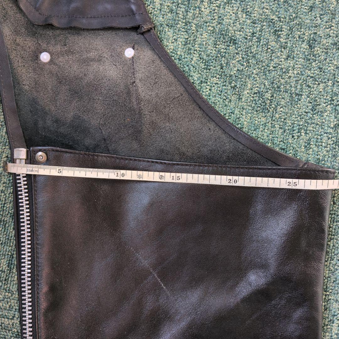 Schott ブラックレザー チャップス S