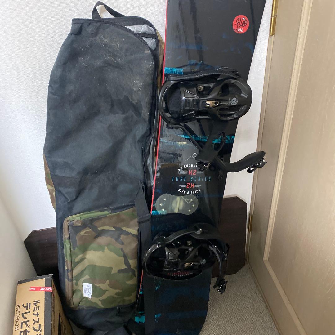 K2 FUSEスノーボード152バインディング付きケースセット