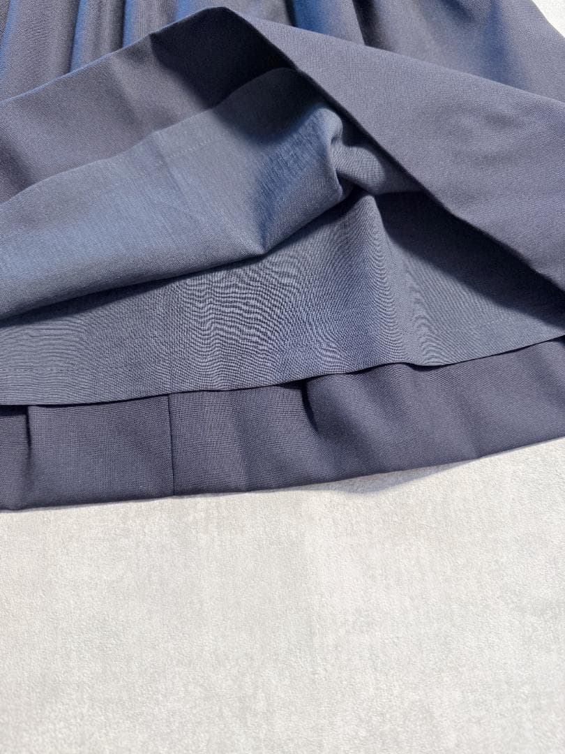 現行品　ファミリア お受験 ワンピース 100 濃紺 半袖 丸襟