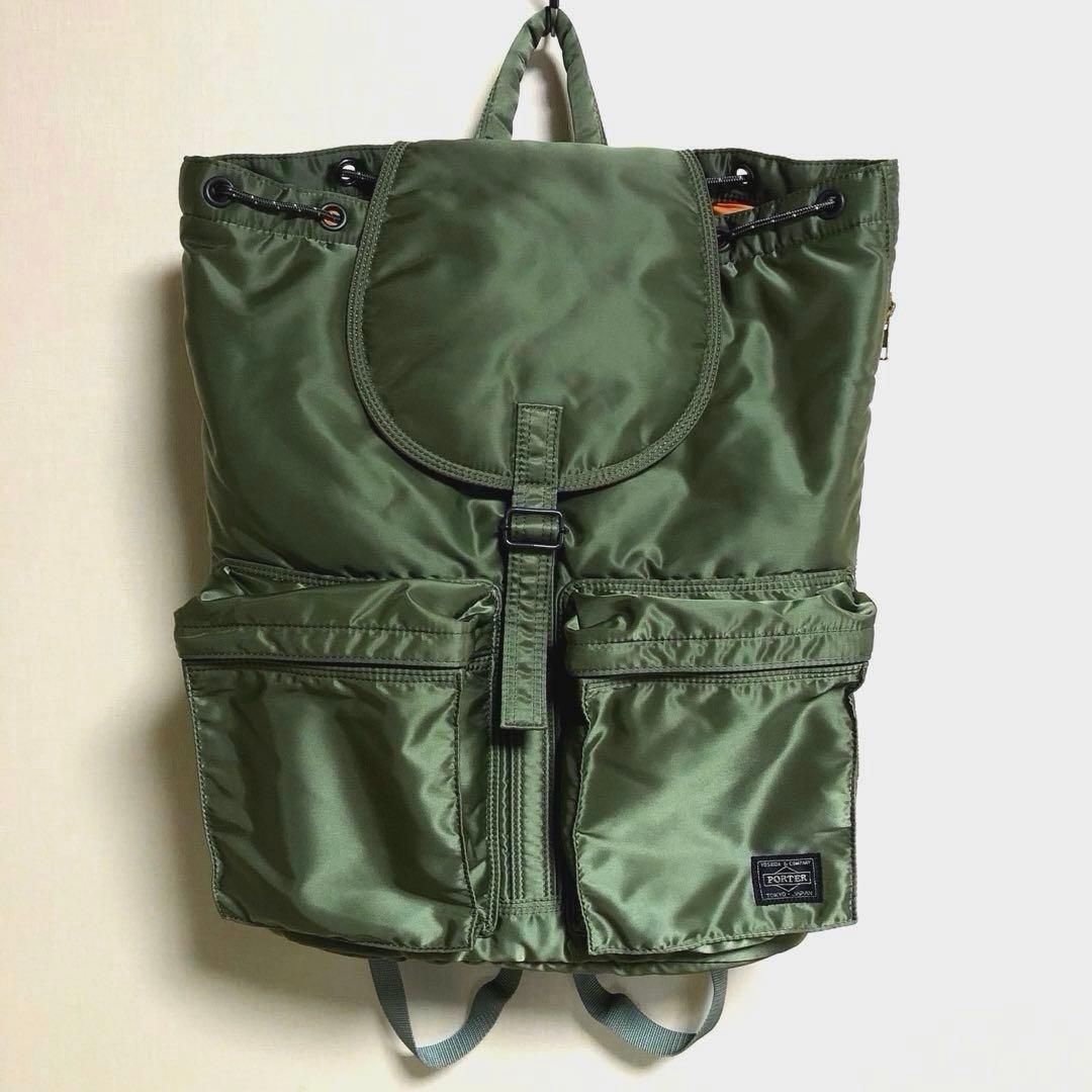 新品同様✨希少 ポーター タンカー リュック 大容量 A4可 セージ 吉田カバン