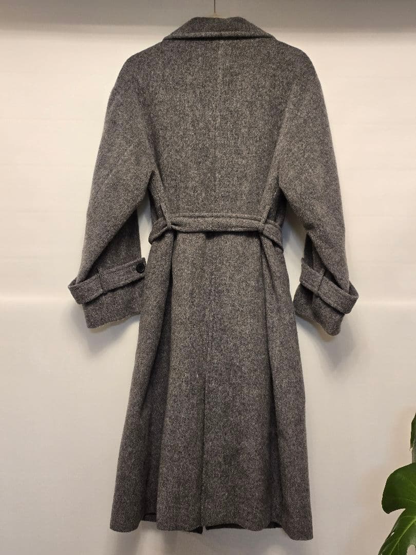 ゆき【美品】vis 静電気防止2way毛混シャギーロングコート