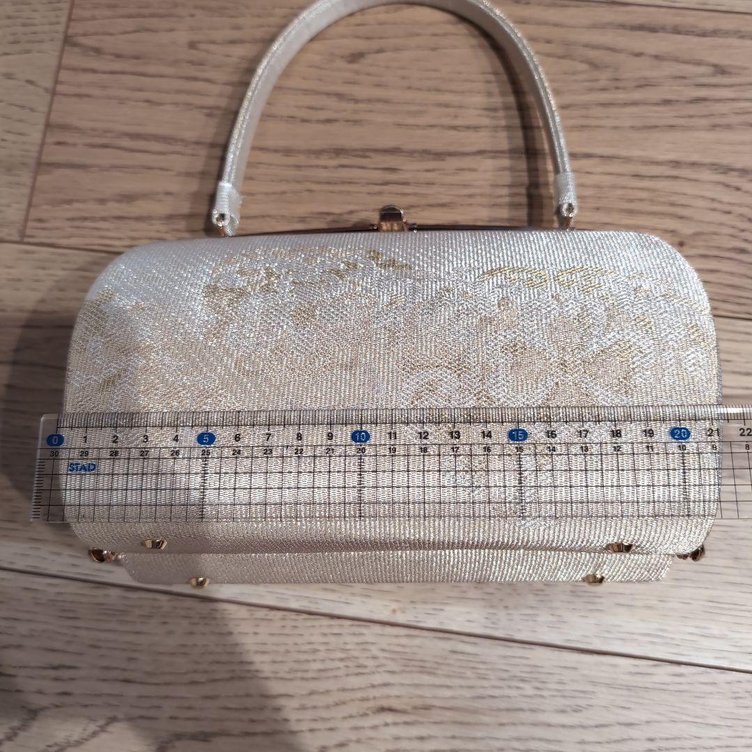 胡蝶履き　冠婚葬祭　草履バッグセット　ホワイトゴールド