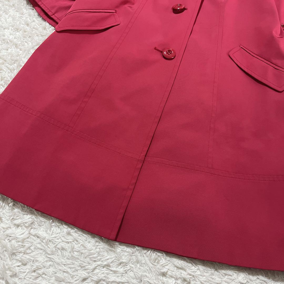 極美品✨Rose Tiara トレンチコート　ステンカラー　ピンク　フリル　46