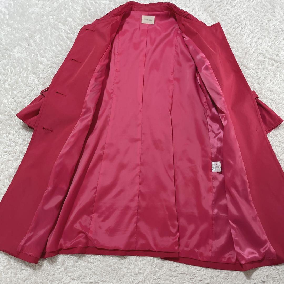 極美品✨Rose Tiara トレンチコート　ステンカラー　ピンク　フリル　46