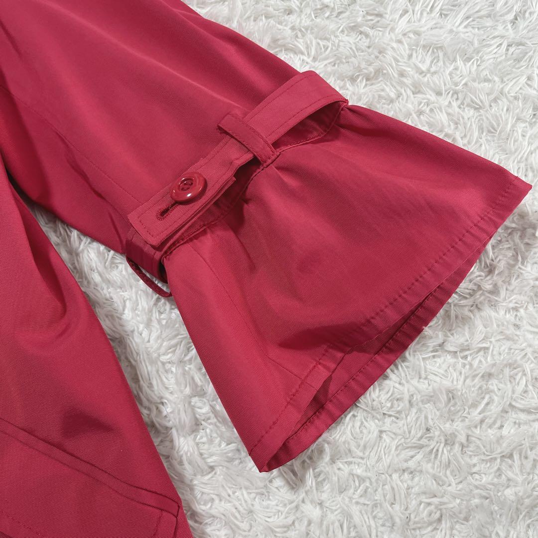 極美品✨Rose Tiara トレンチコート　ステンカラー　ピンク　フリル　46