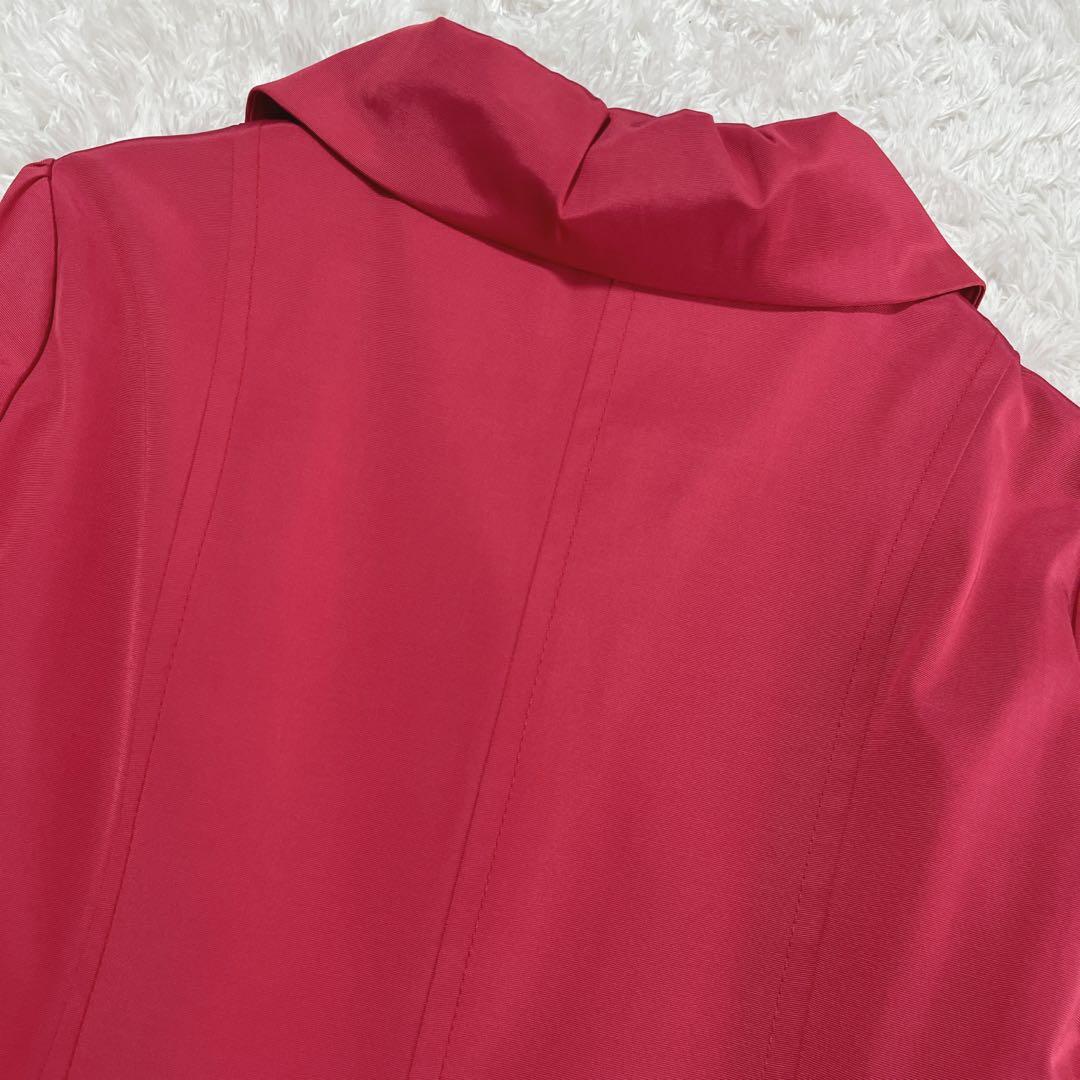 極美品✨Rose Tiara トレンチコート　ステンカラー　ピンク　フリル　46