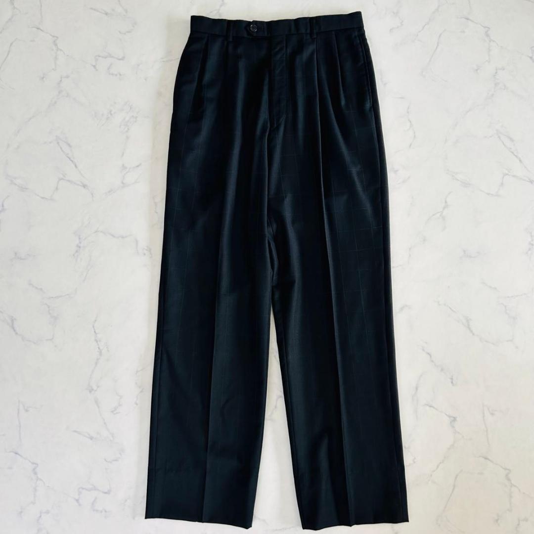 【美品】ポールスミス×カノニコ スーツ セットアップ　チェック ブラック L