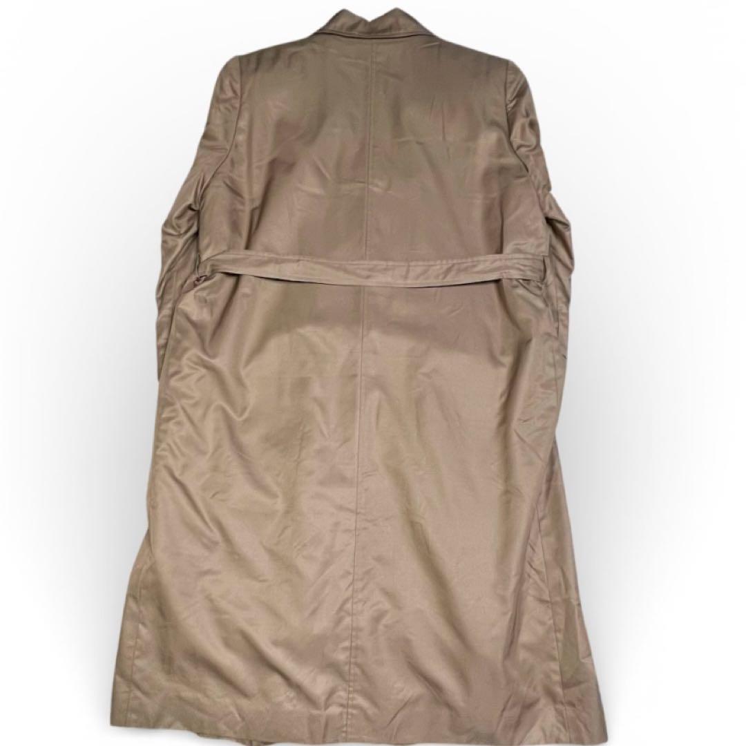 極美品カネボウ・シルク100%毛皮ミンクベスト型ライナートレンチコート日本製9号