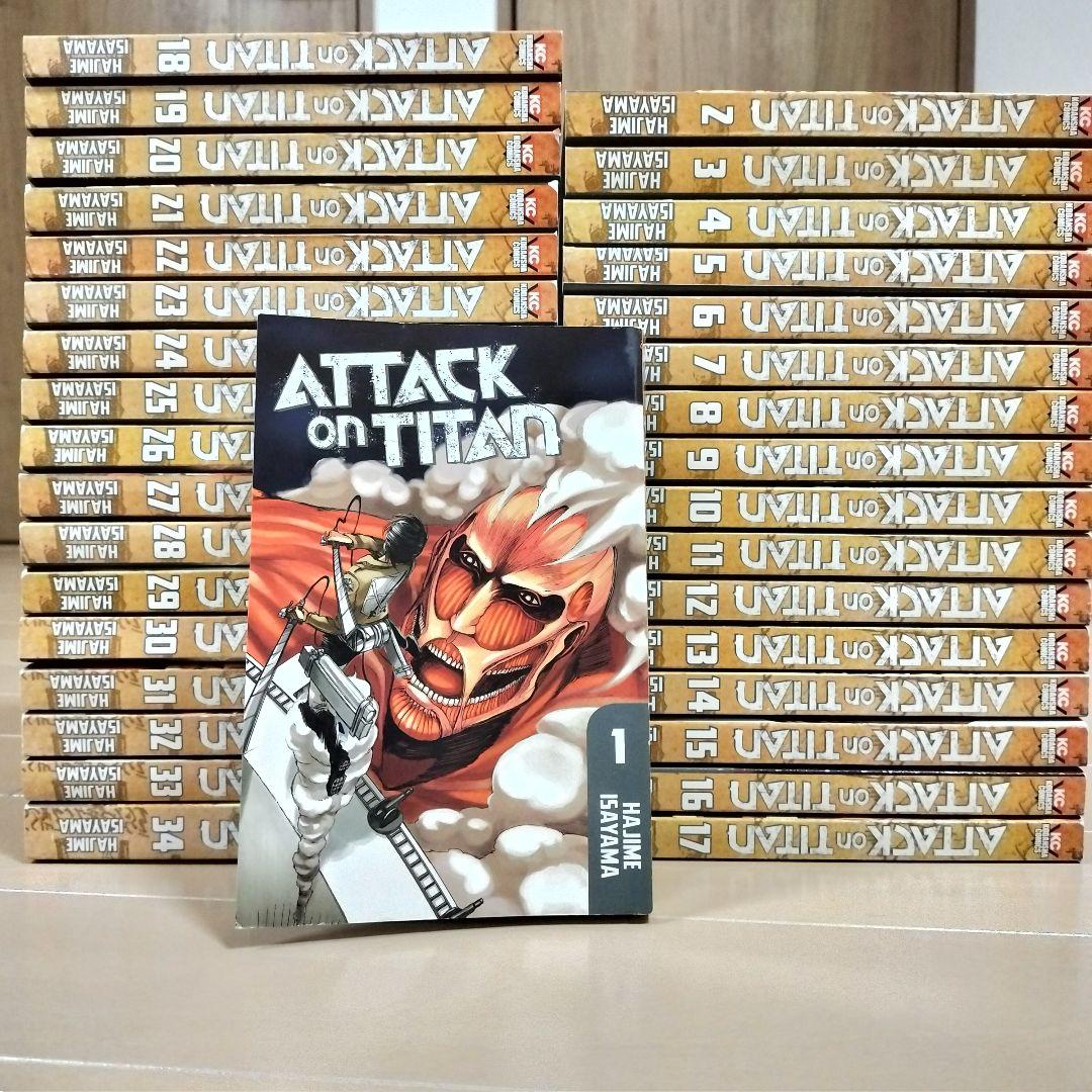 英語版　進撃の巨人　Attack on Titan　1-34　全巻