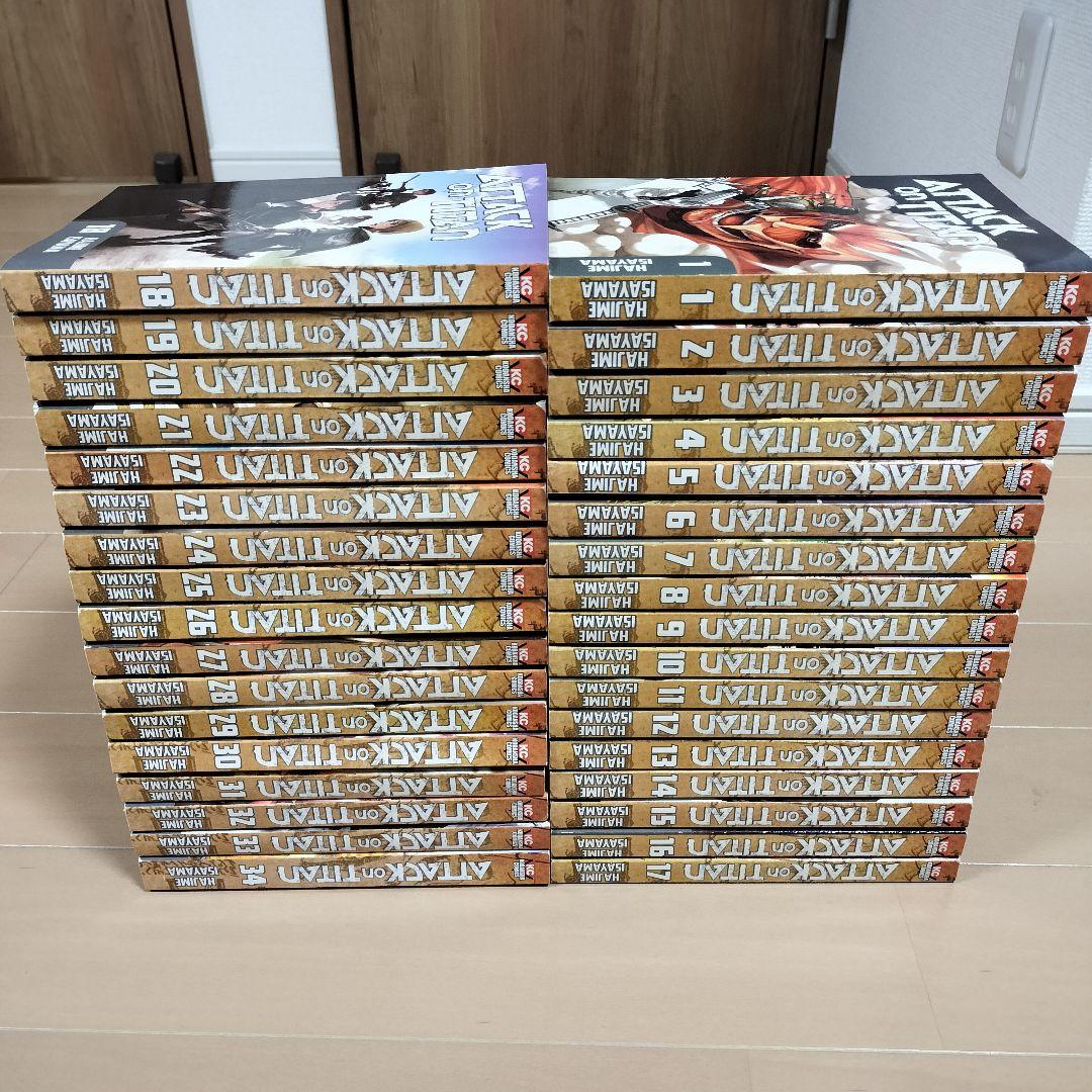 英語版　進撃の巨人　Attack on Titan　1-34　全巻