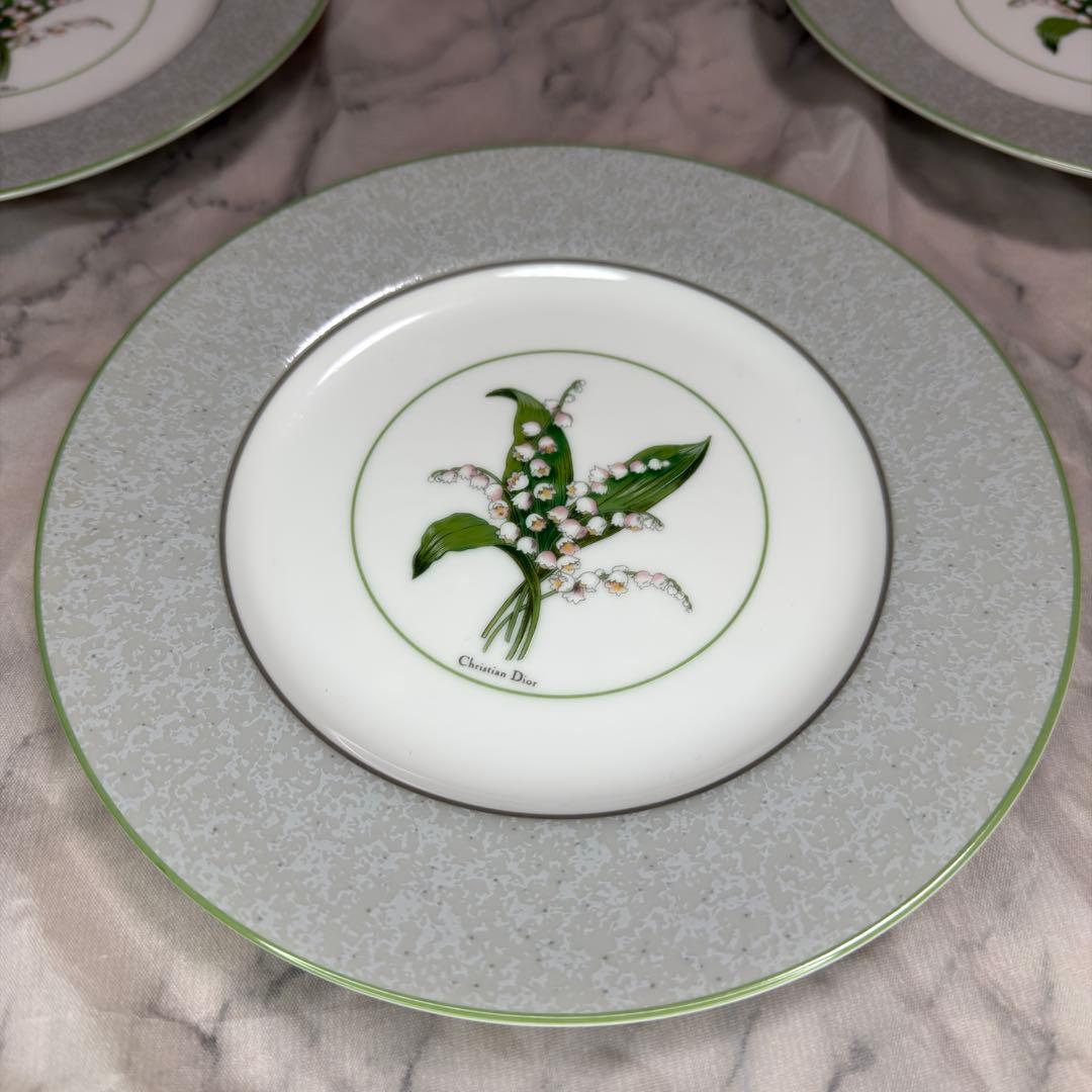 Christian Dior プレート スズラン φ19.5cm 5枚 未使用
