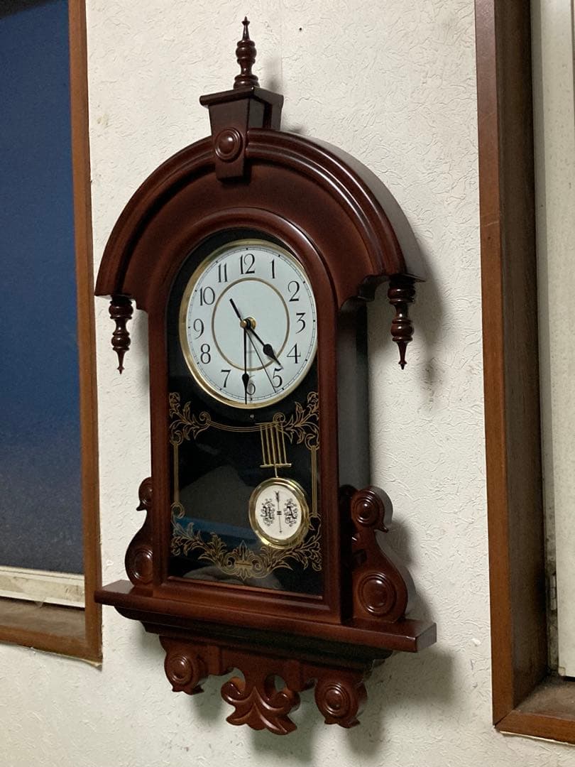 田中実業 雅峰SH-MPT5 5W K-1218涙の雫型 クォーツメロディ柱時計