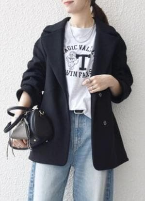 SHIPS any ダンボール コクーン テーラード ミディ コート