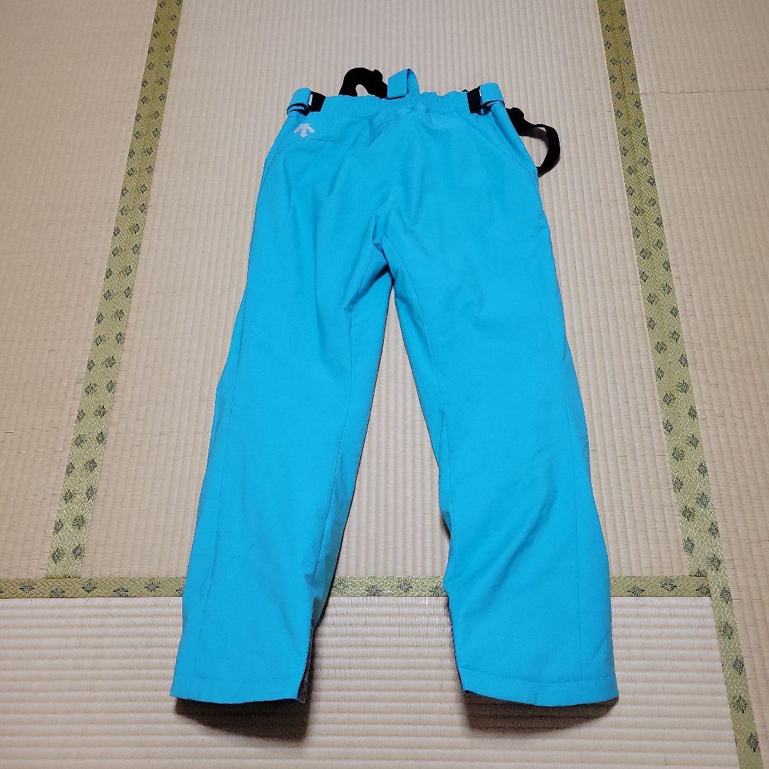 DESCENTEルミナスブルー サスペンダー付きスキーパンツ　XO