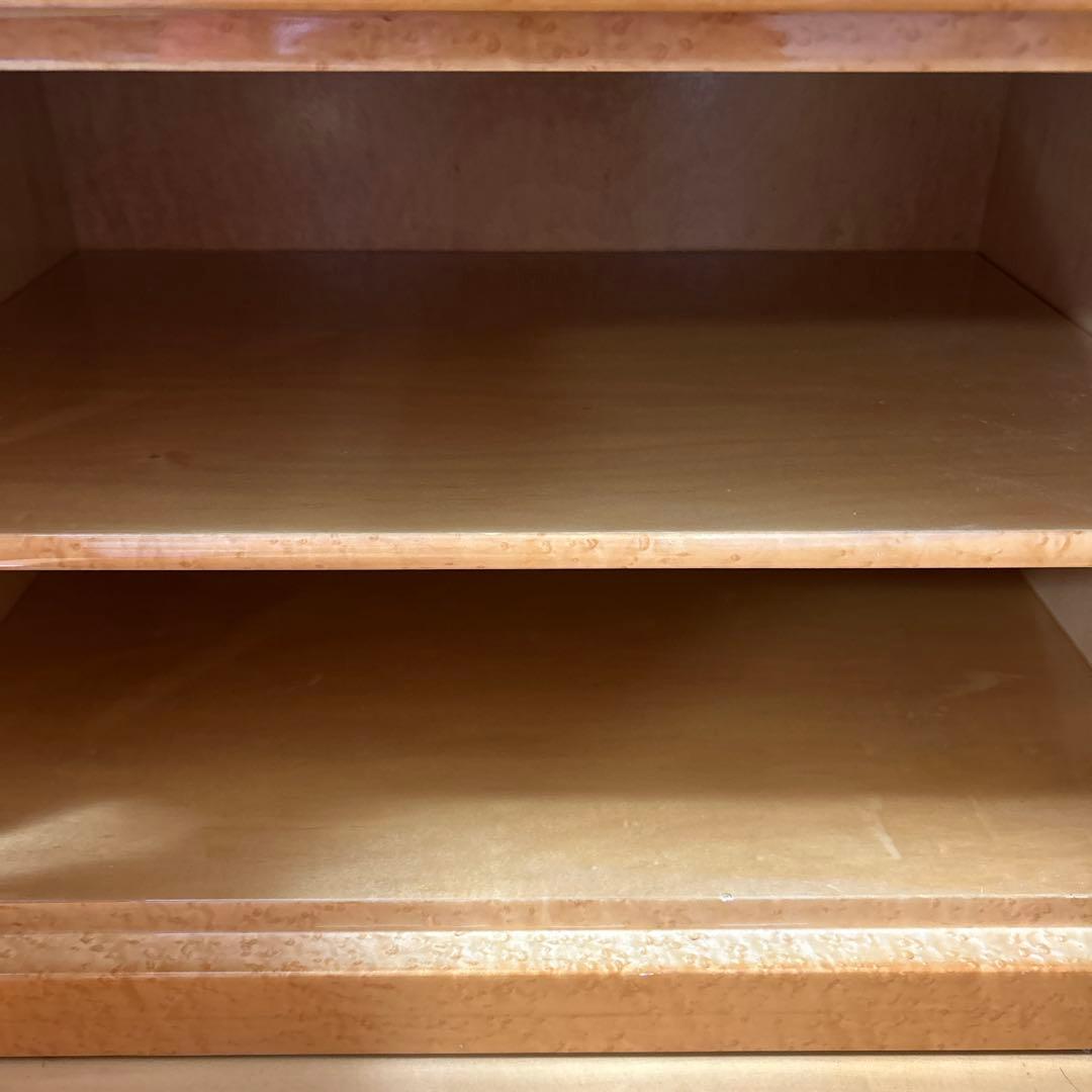 【最終値下げ】キュリオケース木製ガラスケース バーズアイ 高145横65奥行45