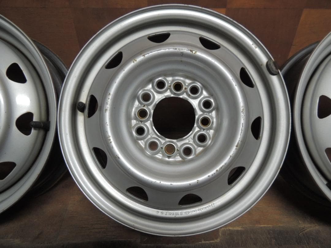T748　13インチ　スチールホイール　4本　マルチ　4穴　錆び　傷有り