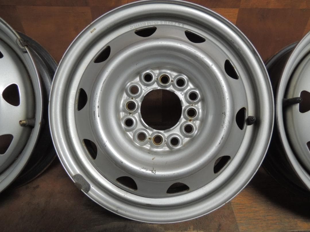 T748　13インチ　スチールホイール　4本　マルチ　4穴　錆び　傷有り