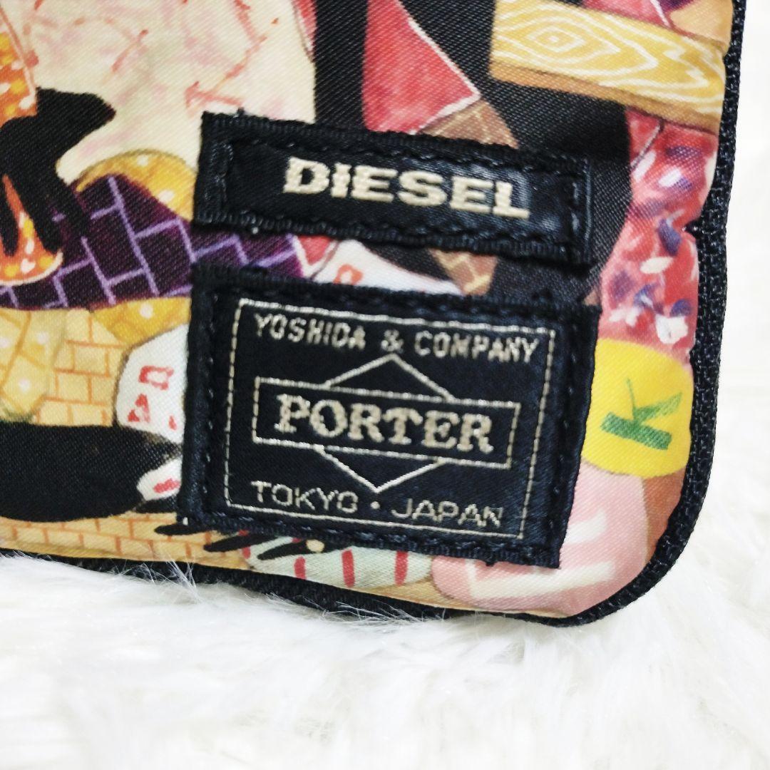 希少 PORTER DIESEL コラボ マルチカラー ラウンドジップ レア