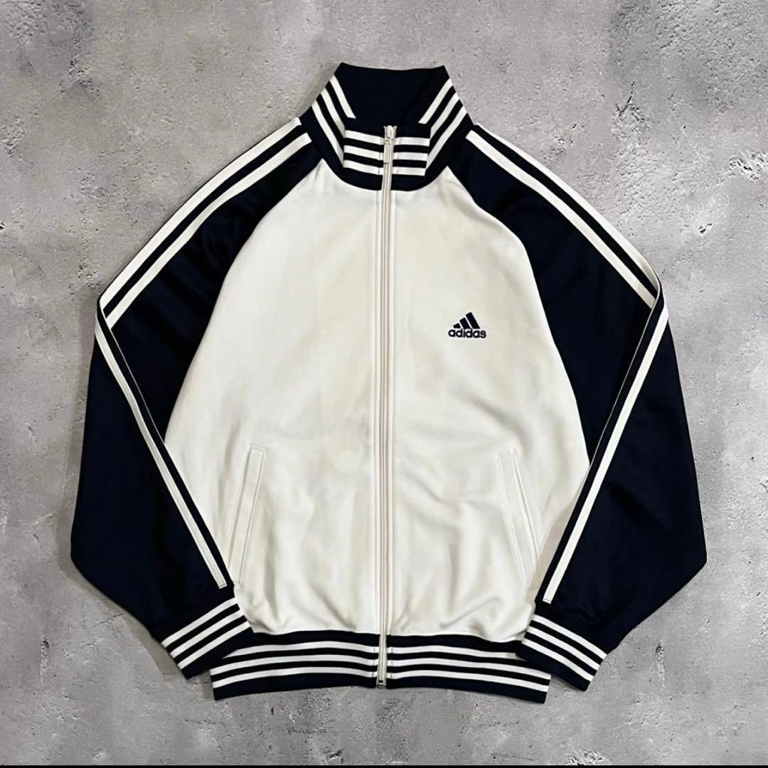 【希少】adidas 00s バイカラー トラックジャケット リブラインY2K