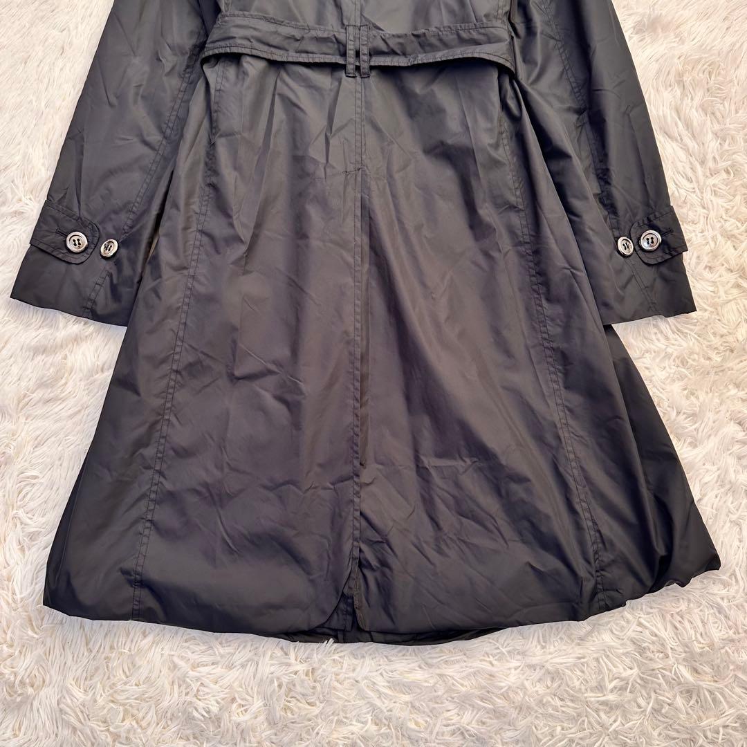 バーバリーロンドン トレンチコート ギガチェック ノバチェック 黒 L ナイロン