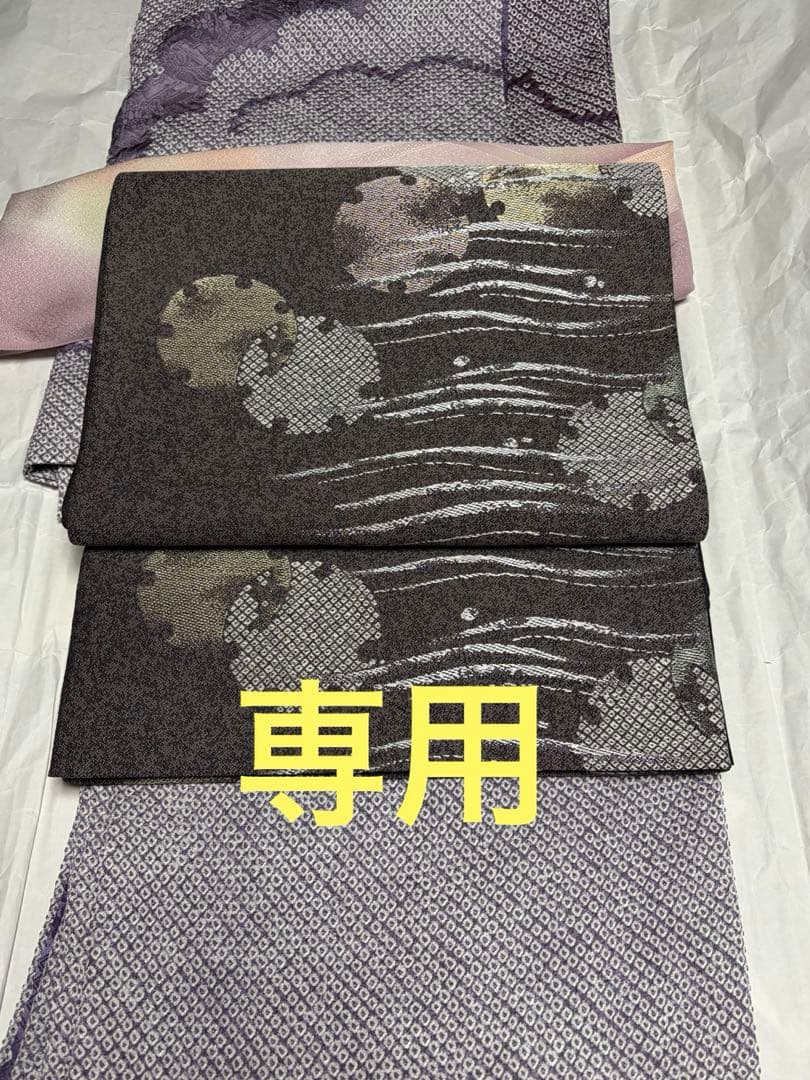 【K様おまとめ】雪輪紋様　袋帯