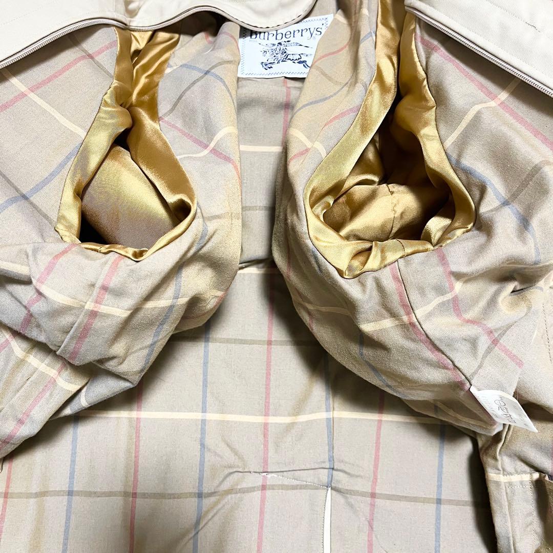 ✨人気✨Burberrys ノバチェック ステンカラーコート ベルト付　M相当