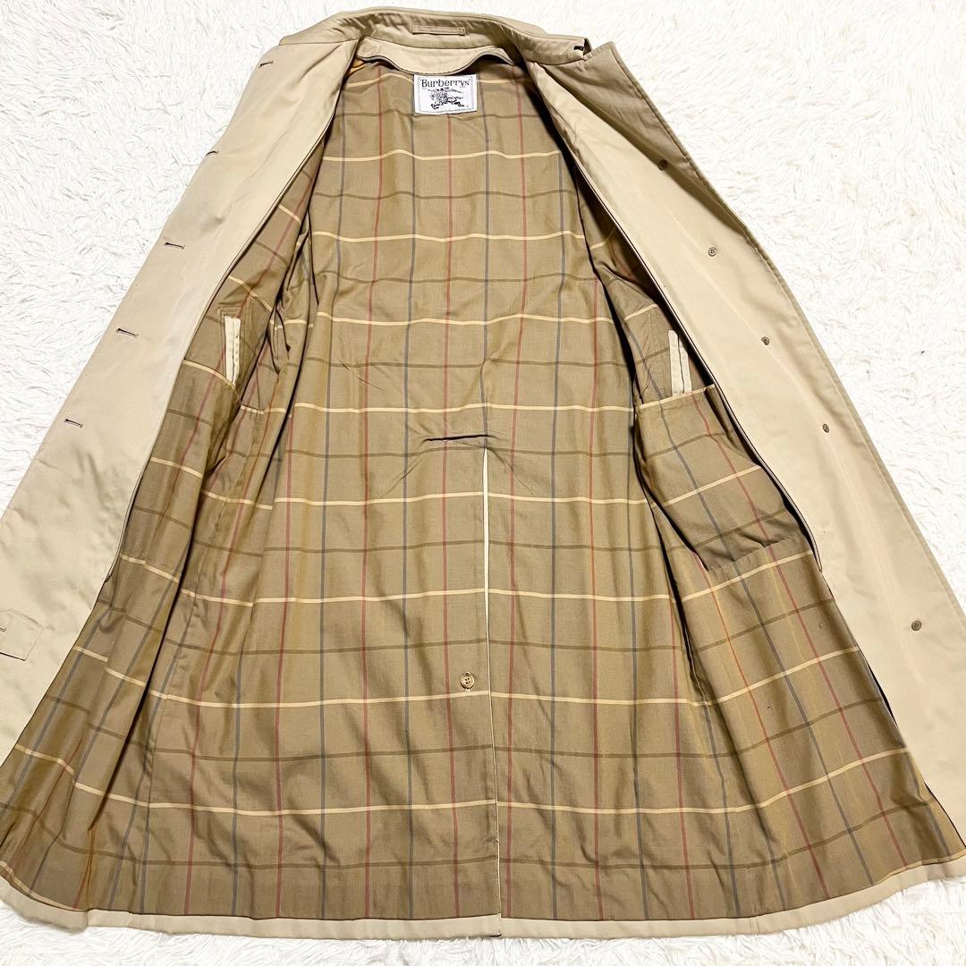 ✨人気✨Burberrys ノバチェック ステンカラーコート ベルト付　M相当