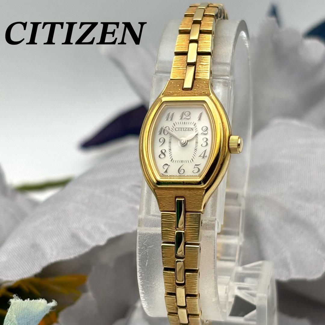 美品✨シチズン kii キー スクエア ゴールド エコドライブ 腕時計 ブレス