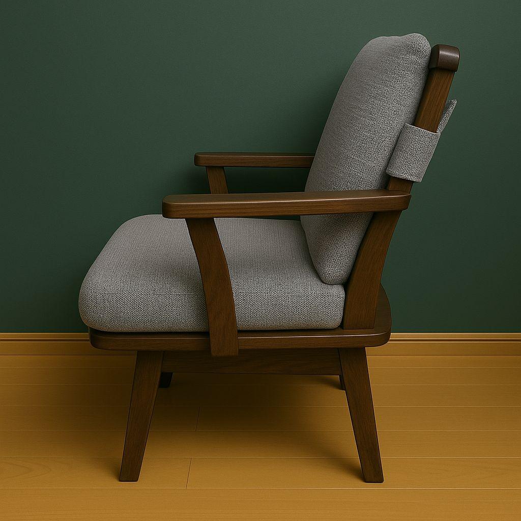 ヒロ様、1脚目　大川家具 春風 肘付回転椅子 天然木 高級チェア