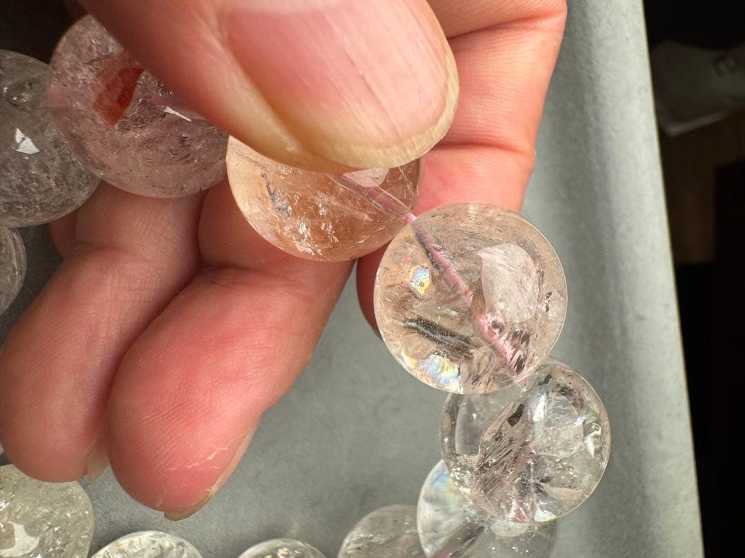 【アルパカさん専用】アイリスローズクウォーツ　19mm