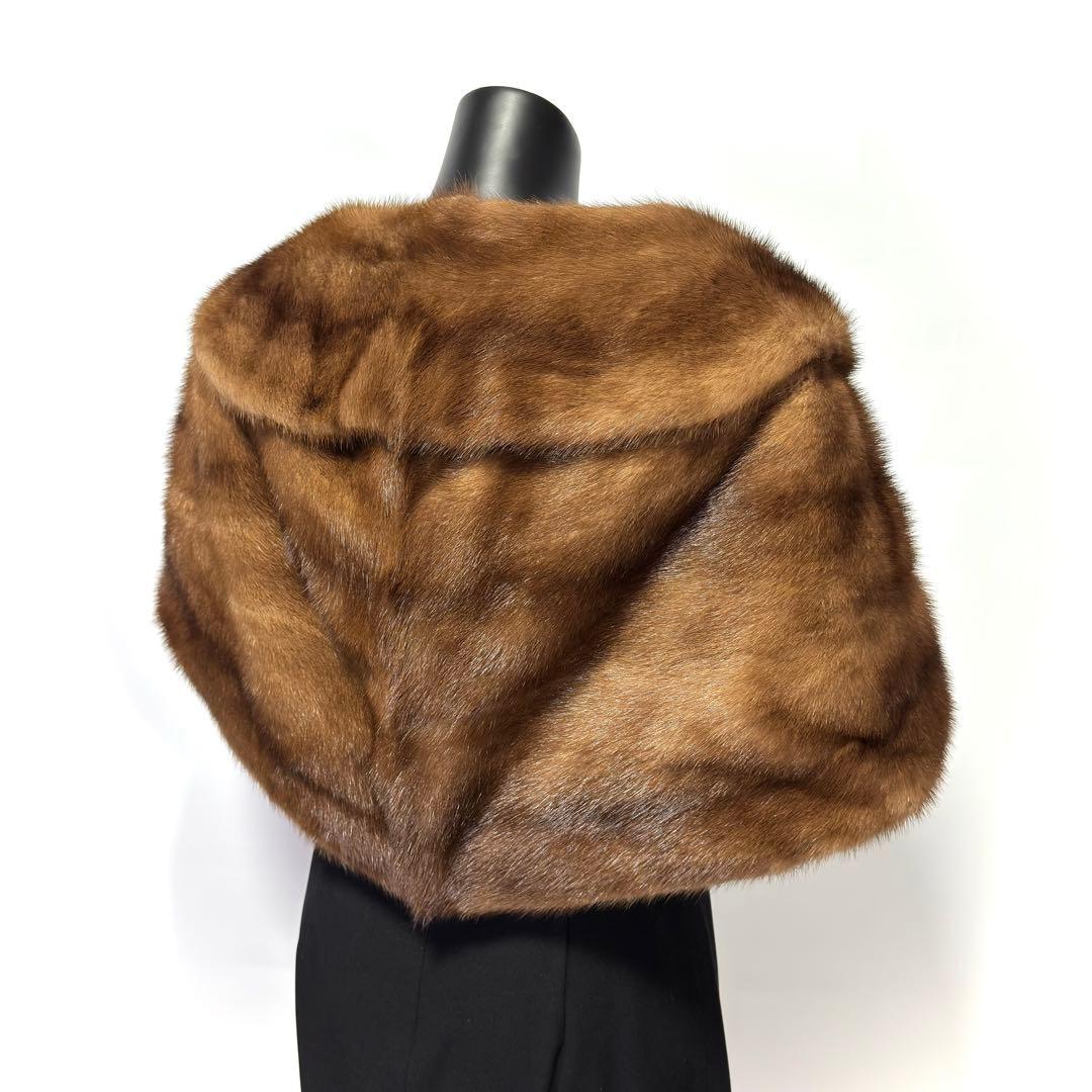 【高級】Pastel Mink パステルミンク ファーショール ミンクテール