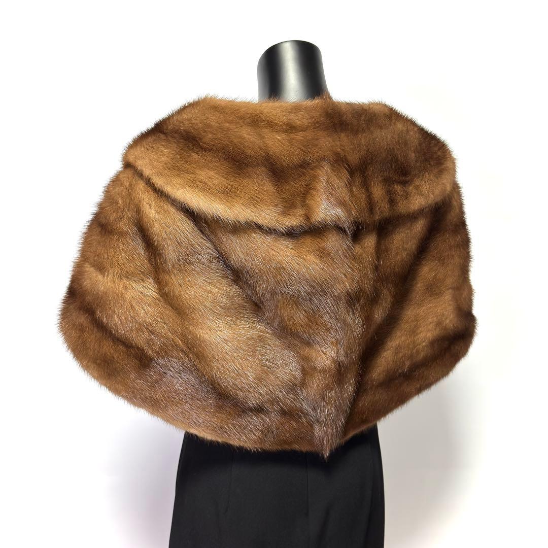 【高級】Pastel Mink パステルミンク ファーショール ミンクテール