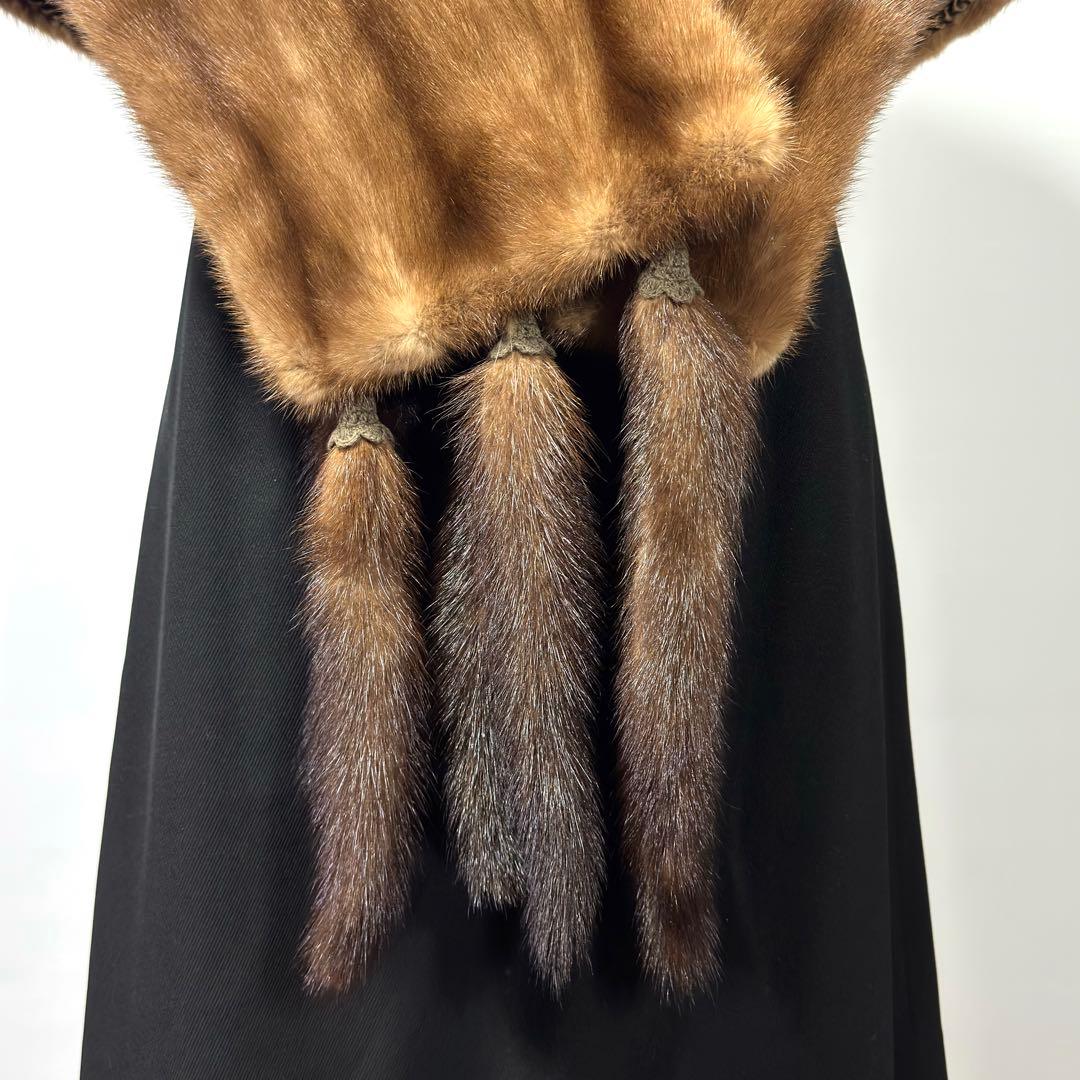 【高級】Pastel Mink パステルミンク ファーショール ミンクテール