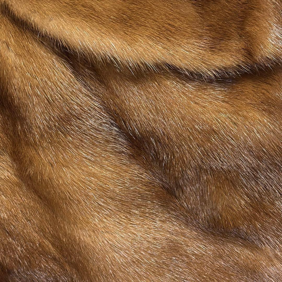 【高級】Pastel Mink パステルミンク ファーショール ミンクテール