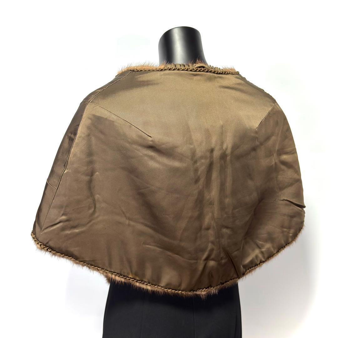 【高級】Pastel Mink パステルミンク ファーショール ミンクテール