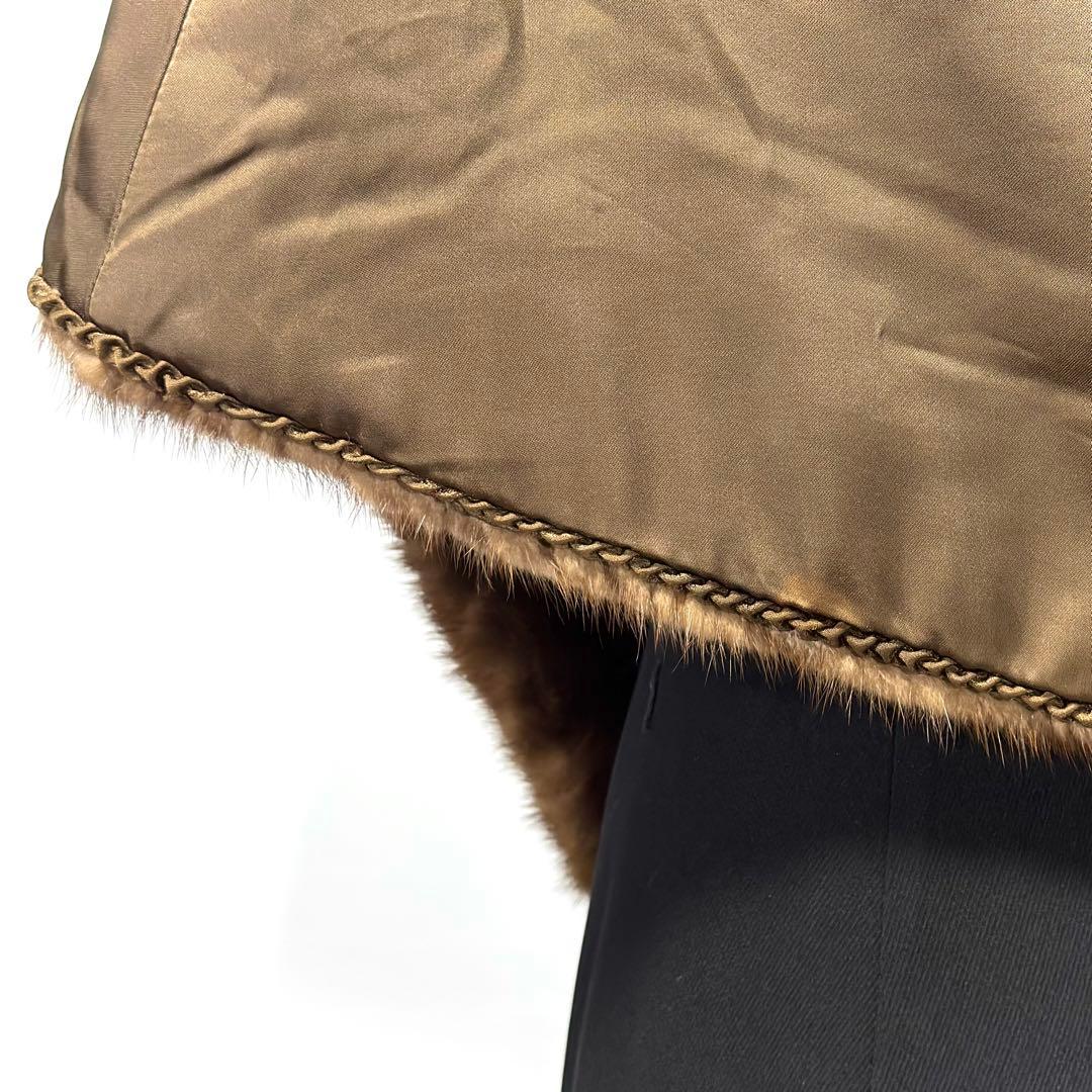 【高級】Pastel Mink パステルミンク ファーショール ミンクテール