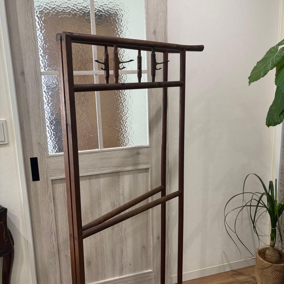 衣紋掛け　木製折りたたみ式 古道具