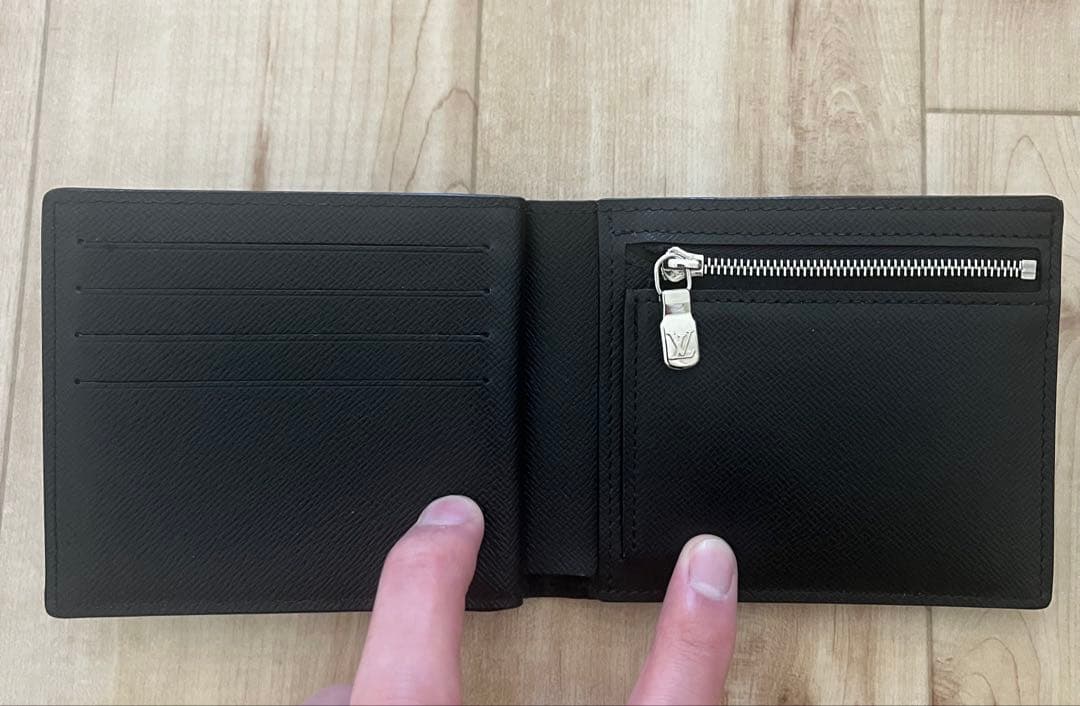 ルイヴィトン　ポルトフォイユ・アメリゴNM 黒 タイガ
