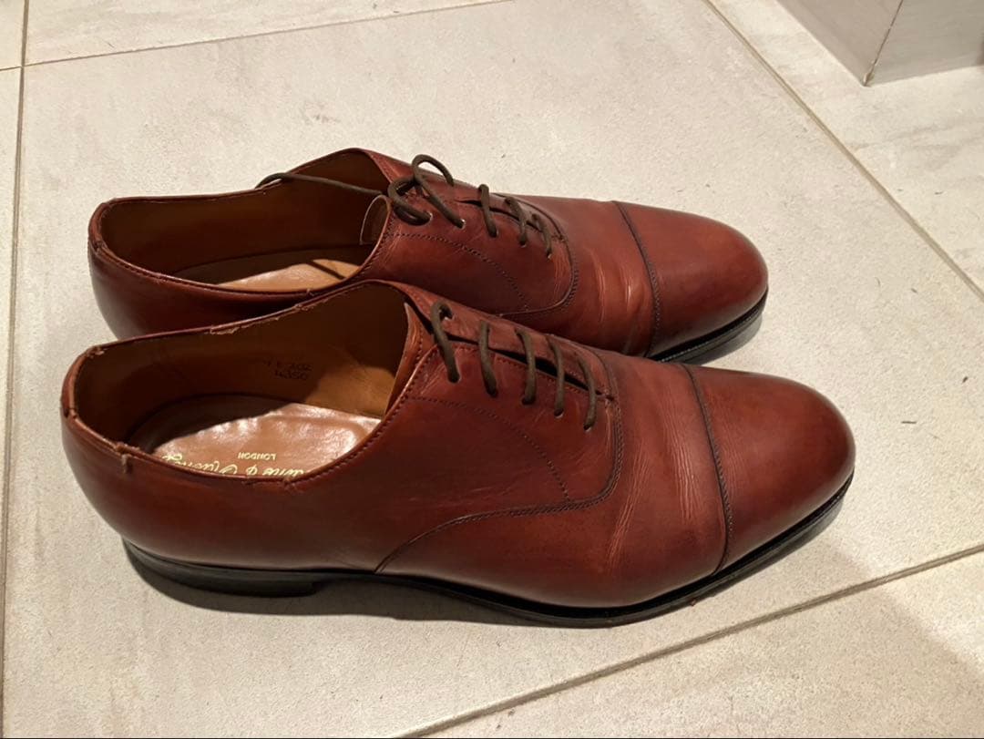 レザー ストレートチップ ドレスシューズ