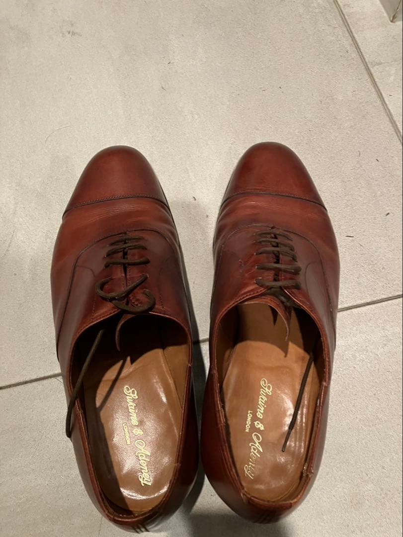 レザー ストレートチップ ドレスシューズ